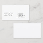 Minimalistisch Wit Professioneel Creatief Modern Visitekaartje (Voorkant / Achterkant)