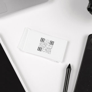 Minimalistisch wit QR-Visitekaartje Visitekaartje