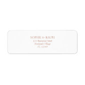 Minimalistisch wit retouradreslabel etiket (Voorkant)