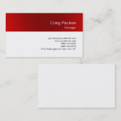 Minimalistisch wit rood schoon Visitekaartje (Voorkant / Achterkant)