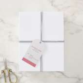 Minimalistisch Wit Roze Zakelijke Prijs Hang Label Cadeaulabel (Met Touw)