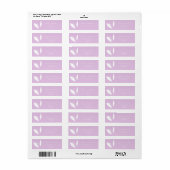Minimalistisch wit silhouet blad paarse etiket (Full Sheet)