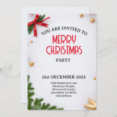 Minimalistisch wit thema Kerstmis met sterren Kaart (Voorkant / Achterkant)