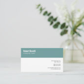 Minimalistisch wit vierkant, eenvoudig visitekaartje (Staand voorkant)