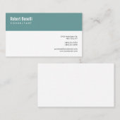 Minimalistisch wit vierkant, eenvoudig visitekaartje (Voorkant / Achterkant)