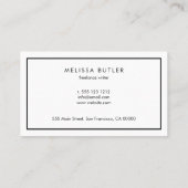 Minimalistisch wit visitekaartje (Achterkant)