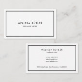 Minimalistisch wit visitekaartje (Voorkant / Achterkant)
