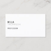 minimalistisch wit visitekaartje voor elk beroep (Voorkant)