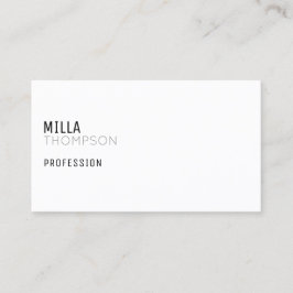 minimalistisch wit visitekaartje voor elk beroep