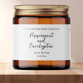 Minimalistisch wit waterdicht cosmetica potje labe waterfles etiket