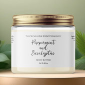 Minimalistisch wit waterdicht cosmetica potje labe waterfles etiket