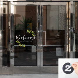 Minimalistisch wit welkom raamsticker