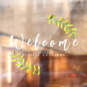 Minimalistisch wit welkom raamsticker (Vel 2)