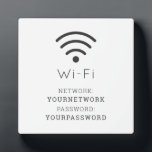 Minimalistisch wit Wi-Fi-teken Fotoplaat<br><div class="desc">Dit minimalistische Wi-Fi-netwerk en wachtwoordmagneet is uitgerust met een witte achtergrond met een Wi-Fi-pictogram. Pas het aan uw behoeften aan. In mijn winkel kun je passende producten vinden.</div>