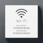 Minimalistisch wit Wi-Fi-teken Fotoplaat<br><div class="desc">Dit minimalistische Wi-Fi-netwerk en wachtwoordmagneet is uitgerust met een witte achtergrond met een Wi-Fi-pictogram. Pas het aan uw behoeften aan. In mijn winkel kun je passende producten vinden.</div>