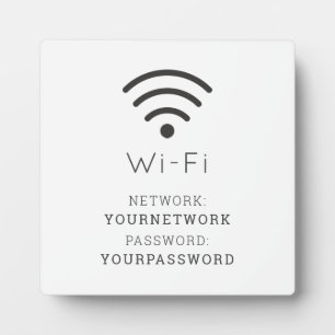 Minimalistisch wit Wi-Fi-teken Fotoplaat