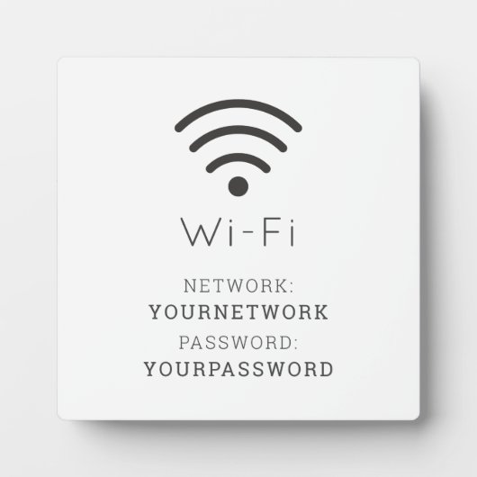 Minimalistisch wit Wi-Fi-teken Fotoplaat (Voorkant)