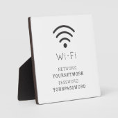 Minimalistisch wit Wi-Fi-teken Fotoplaat (Voorkant)