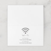 Minimalistisch wit Wi-Fi-teken Plaatskaartje (Buitenkant ongevouwen)