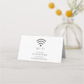 Minimalistisch wit Wi-Fi-teken Plaatskaartje (Voorkant)