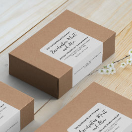 Minimalistisch wit zeep verpakkingslabel etiket