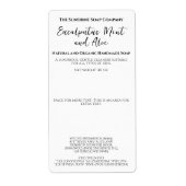 Minimalistisch wit zeep verpakkingslabel etiket (Voorkant)