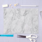 Minimalistisch wit zilver en grijs geweven marmer tissuepapier (Craft)