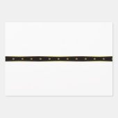 Minimalistisch wit zwart & goud geometrisch inpakpapier vel (Voorkant 2)