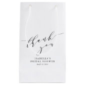 Minimalistisch wit zwart Vrijgezellenfeest Dank u Klein Cadeauzakje (Voorkant)