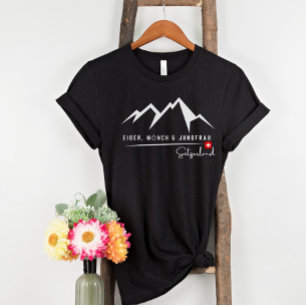 Minimalistisch wit   Zwitserse Alpen — Trilogie T-shirt
