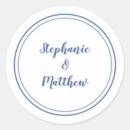 Minimalistisch-witbruinbruidbruinbruidbruinbruidbr Ronde Sticker