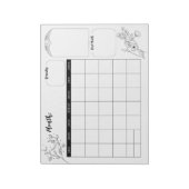 Minimalistisch Witchy Calendar Notitieblok (Linkerzijde)