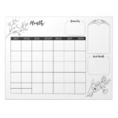 Minimalistisch Witchy Calendar Notitieblok (Voorkant)