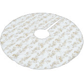 Minimalistisch witgouden bloemboomrok kerstboom rok (Gekanteld)