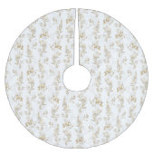 Minimalistisch witgouden bloemboomrok kerstboom rok (Voorkant)