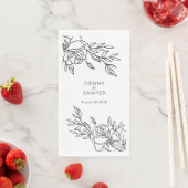 Minimalistisch withuwelijk Long 3 Ply Dinner Napki Servet (Insitu)