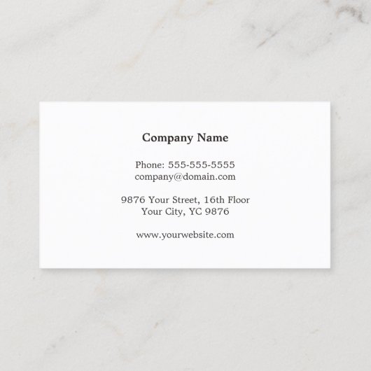 Minimalistisch witkoper line-advocaat visitekaartje (Achterkant)