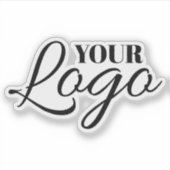 Minimalistisch Witte Logo Sticker (Voorkant)