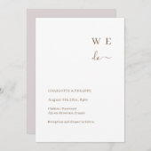 Minimalistisch Witte Stomme We doen een bruiloft Kaart (Voorkant / Achterkant)