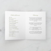 Minimalistisch Witte Tulpen Uitvaartprogramma 4-pa Kaart (Binnen)