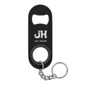 MINIMALISTISCH WITTE TWEELITTER MONOGRAMMENAAM ZWA MINI FLESSENOPENER (Achterkant)