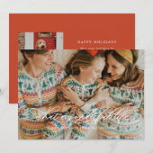 Minimalistisch wonderbaarlijk leven kalligrafie wi feestdagenkaart (Voorkant / Achterkant)