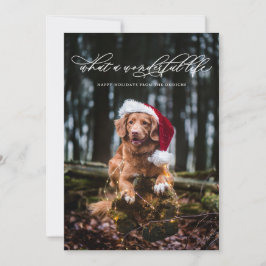 Minimalistisch Wonderlijk Leven Calligrafie Wit Feestdagenkaart