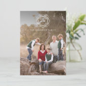 Minimalistisch Wreath | Jonge kerstfoto Feestdagenkaart (Staand voorkant)