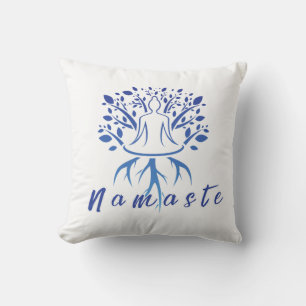 Minimalistisch Yoga & Meditatie ontwerp Kussen