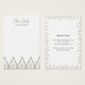 Minimalistisch zacht gebladerte kaars artwork visitekaartje (Voorkant /achterkant)