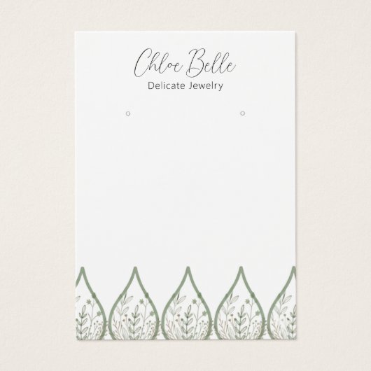 Minimalistisch zacht gebladerte kaars artwork visitekaartje (Voorkant)