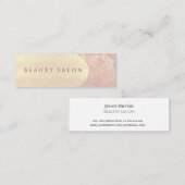 Minimalistisch zacht roos goud blozend marmer mini visitekaartje (Voorkant / Achterkant)