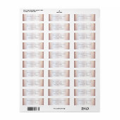 Minimalistisch zacht roze foliescript bruiloft etiket (Full Sheet)
