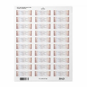 Minimalistisch zacht roze foliescript bruiloft etiket (Full Sheet)